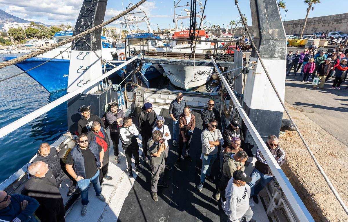 Los pescadores de La Vila Joiosa protestan por los recortes de la UE Los pescadores de La Vila Joiosa protestan por los recortes de la UE