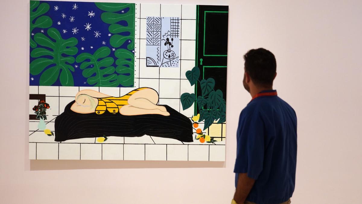 Uno de los cuadros de Farah Atassi, en el Museo Picasso Málaga