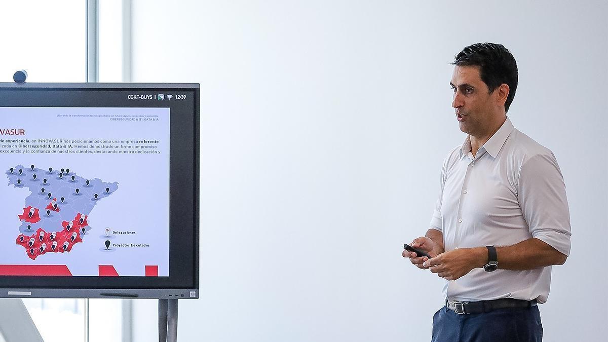 Juanjo Prieto, CEO de Innovasur, durante la presentación de los resultados.