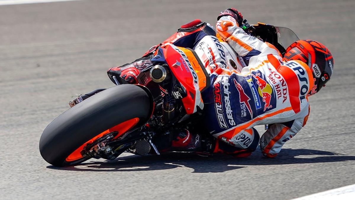 Márquez, durante el FP3 de Jerez