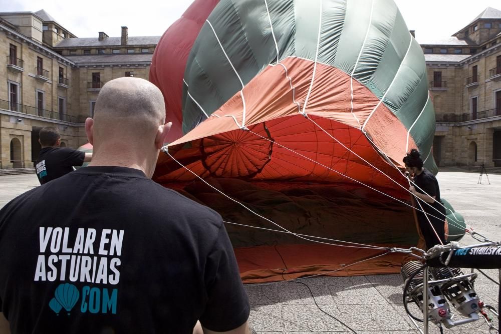 Presentación de la I Regata de globos aerostáticos de Gijón