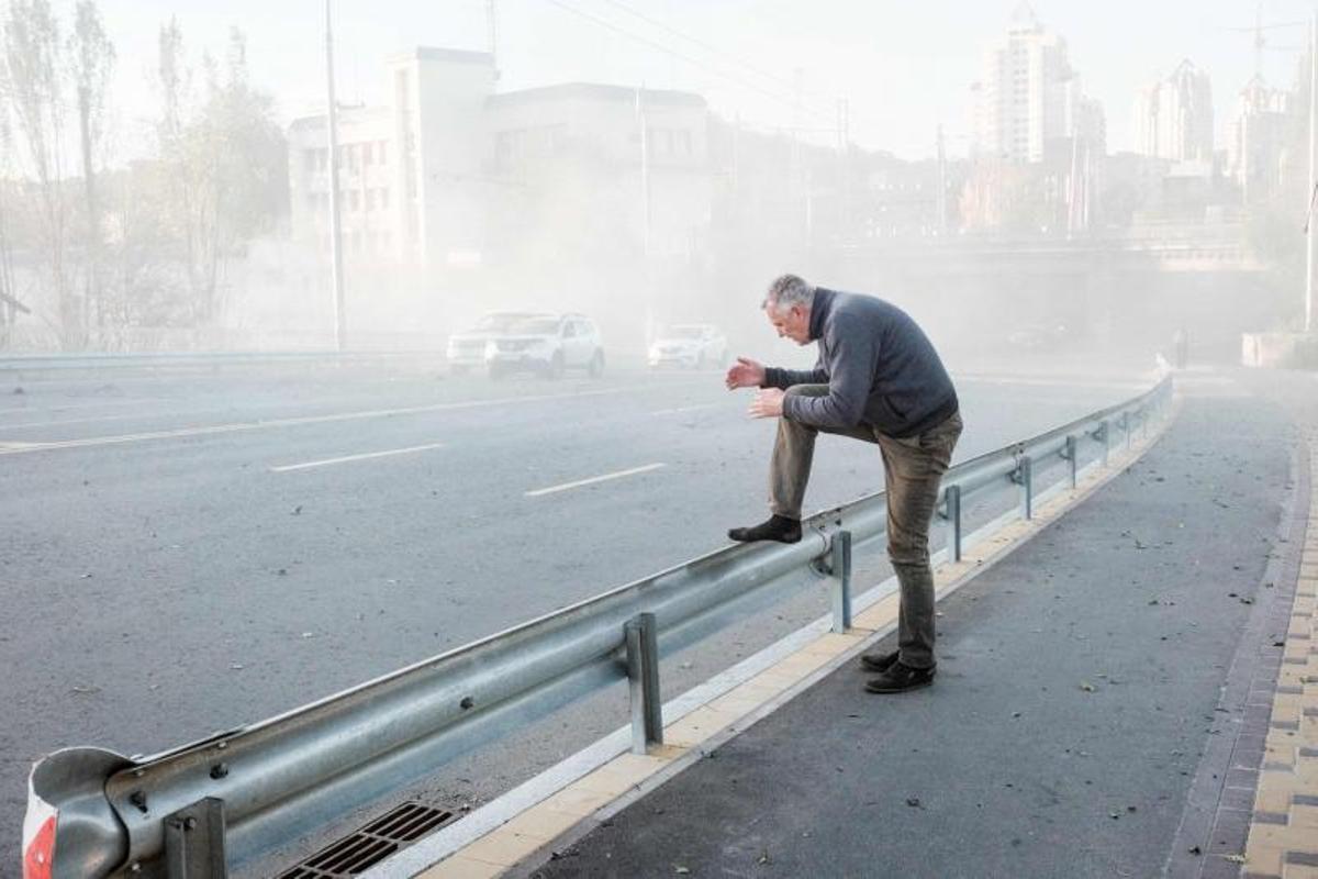 Ataque con drones rusos sobre la ciudad Kiev, Ucrania