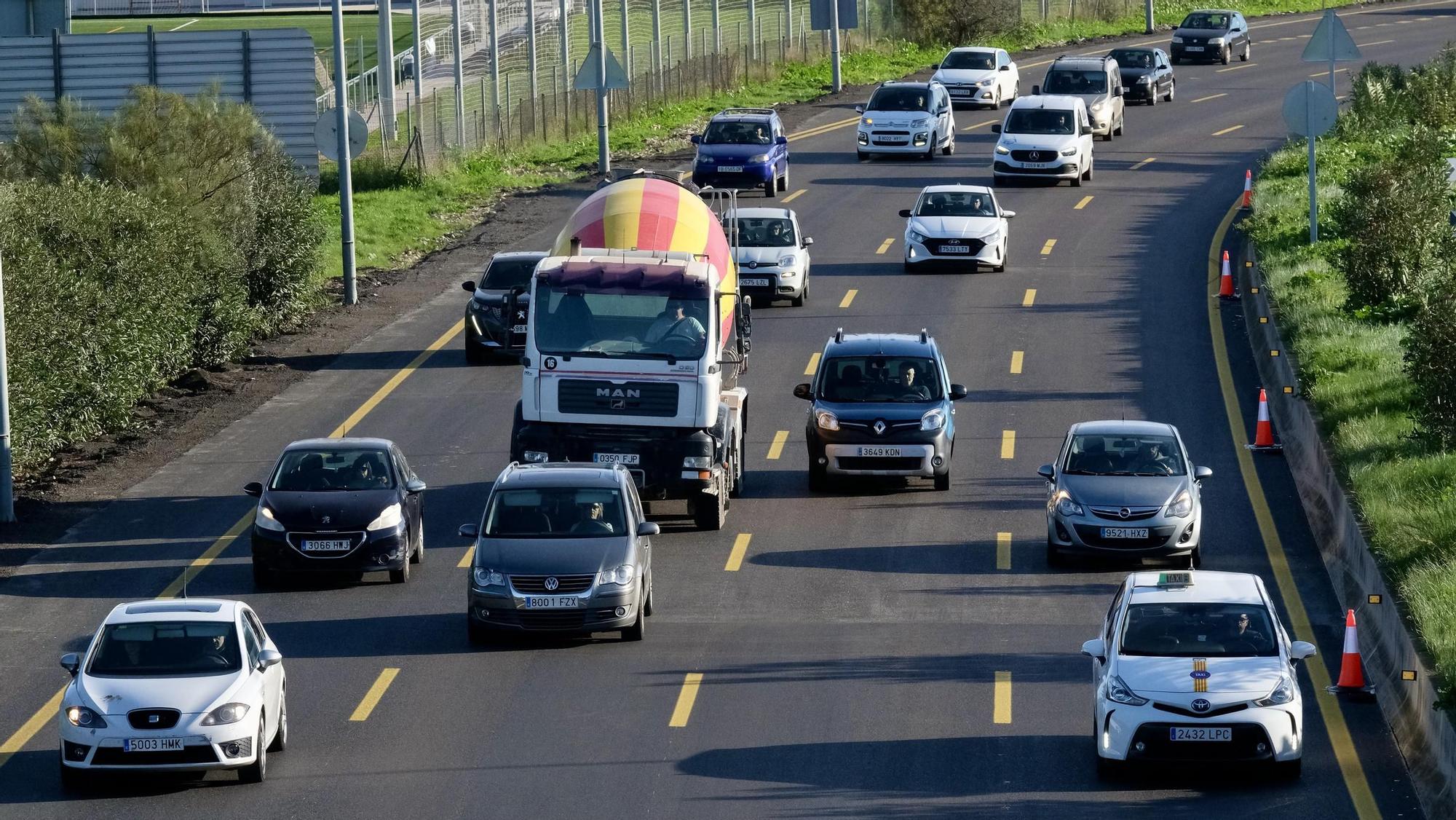 Asi queda la Vía de Cintura de Palma con cuatro carriles de circulación en dirección a Andratx