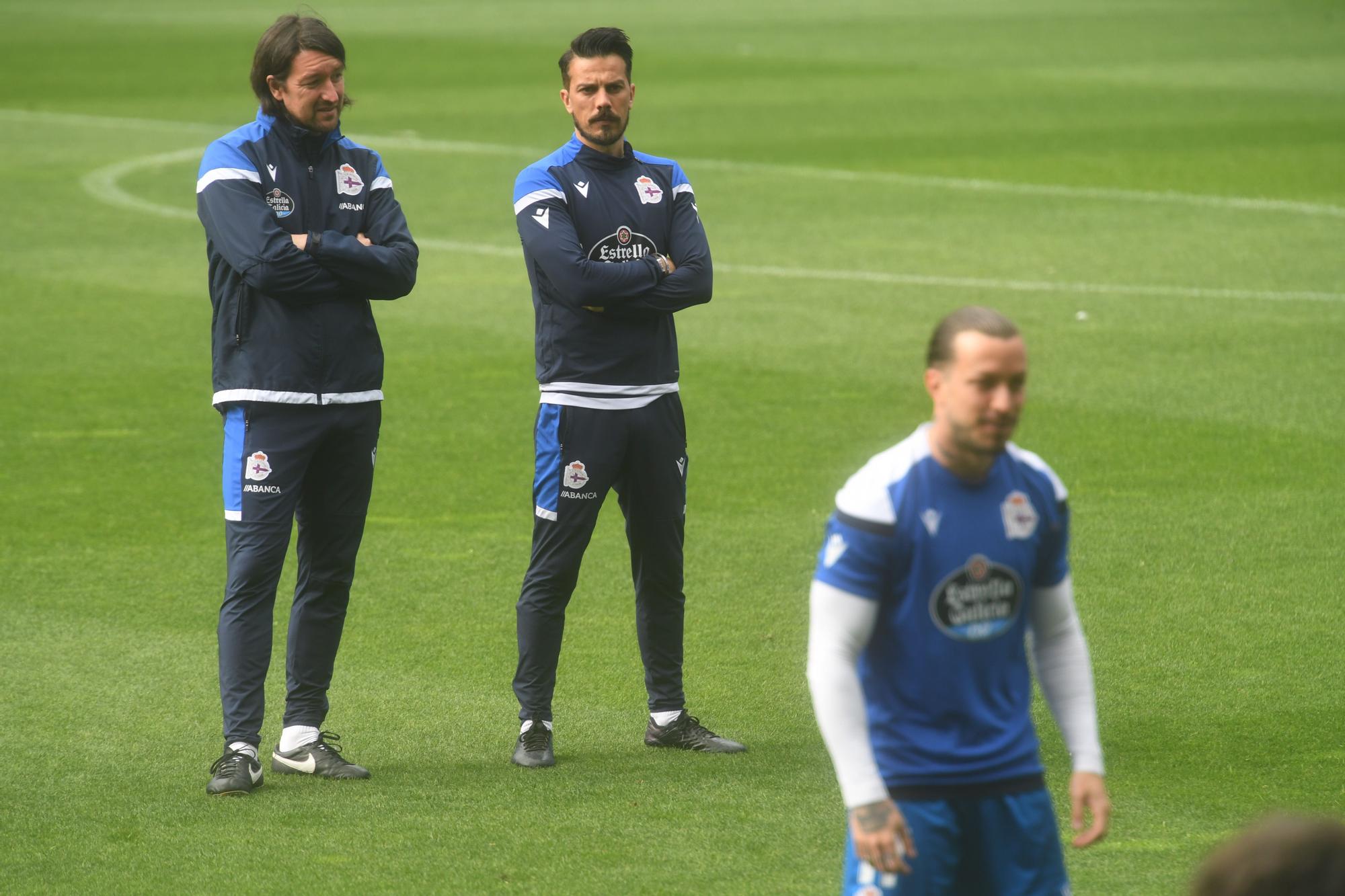 El Dépor prepara en Riazor el partido frente al Numancia en Soria