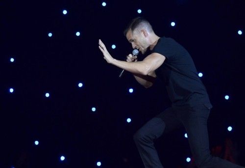 Flowers of The Killers performs during the 2013 MTV Europe Music Awards at the Ziggo Dome in Amsterdam