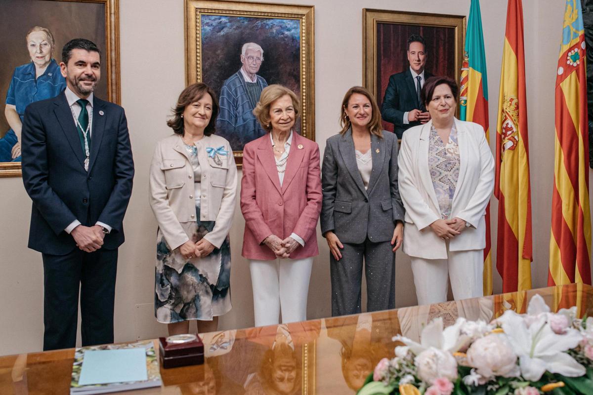 Con los presidentes de la Real Cofradía de la Virgen del Lledó.