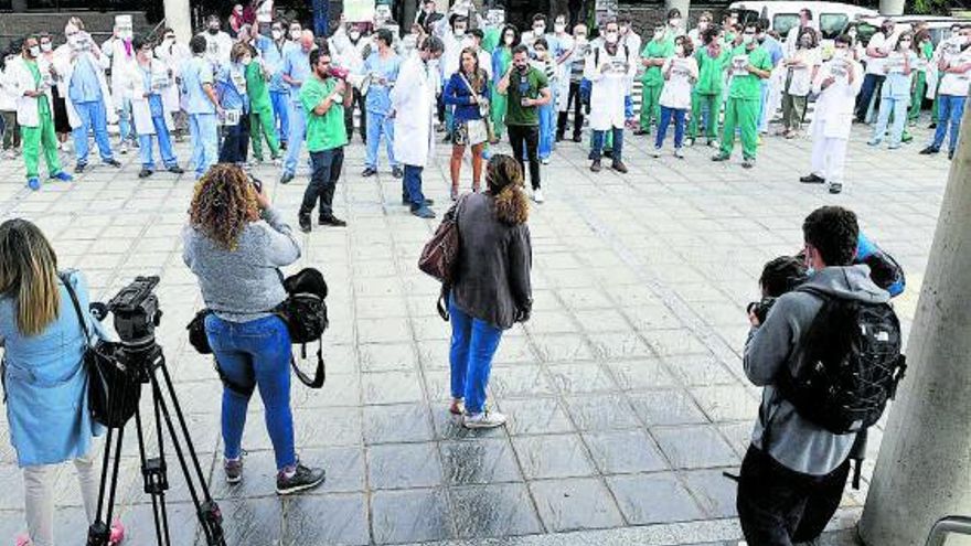 Imagen de archivo de una movilización sanitaria.
