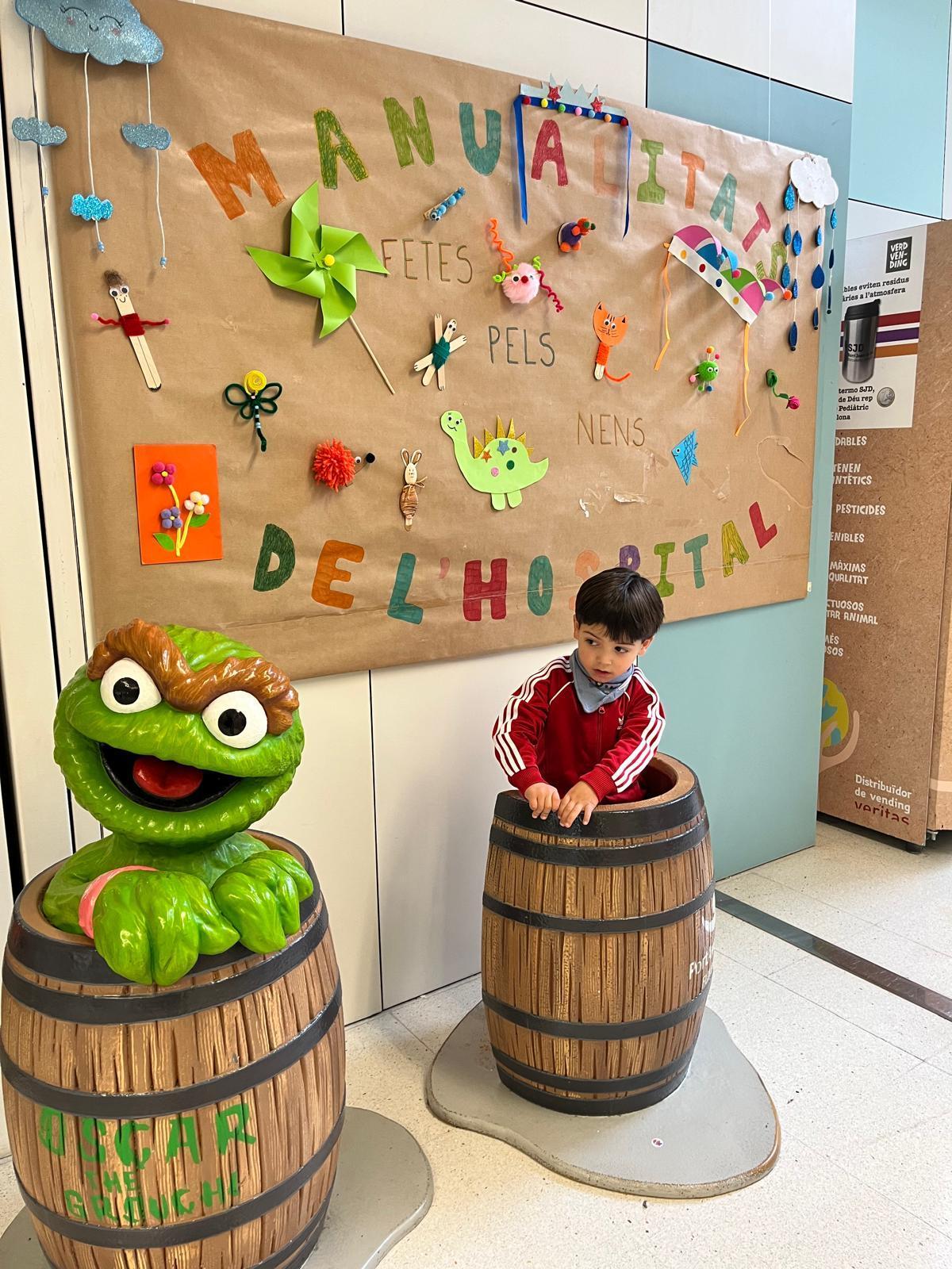 Enzo, durante su última visita al hospital Sant Joan de Déu de Barcelona.
