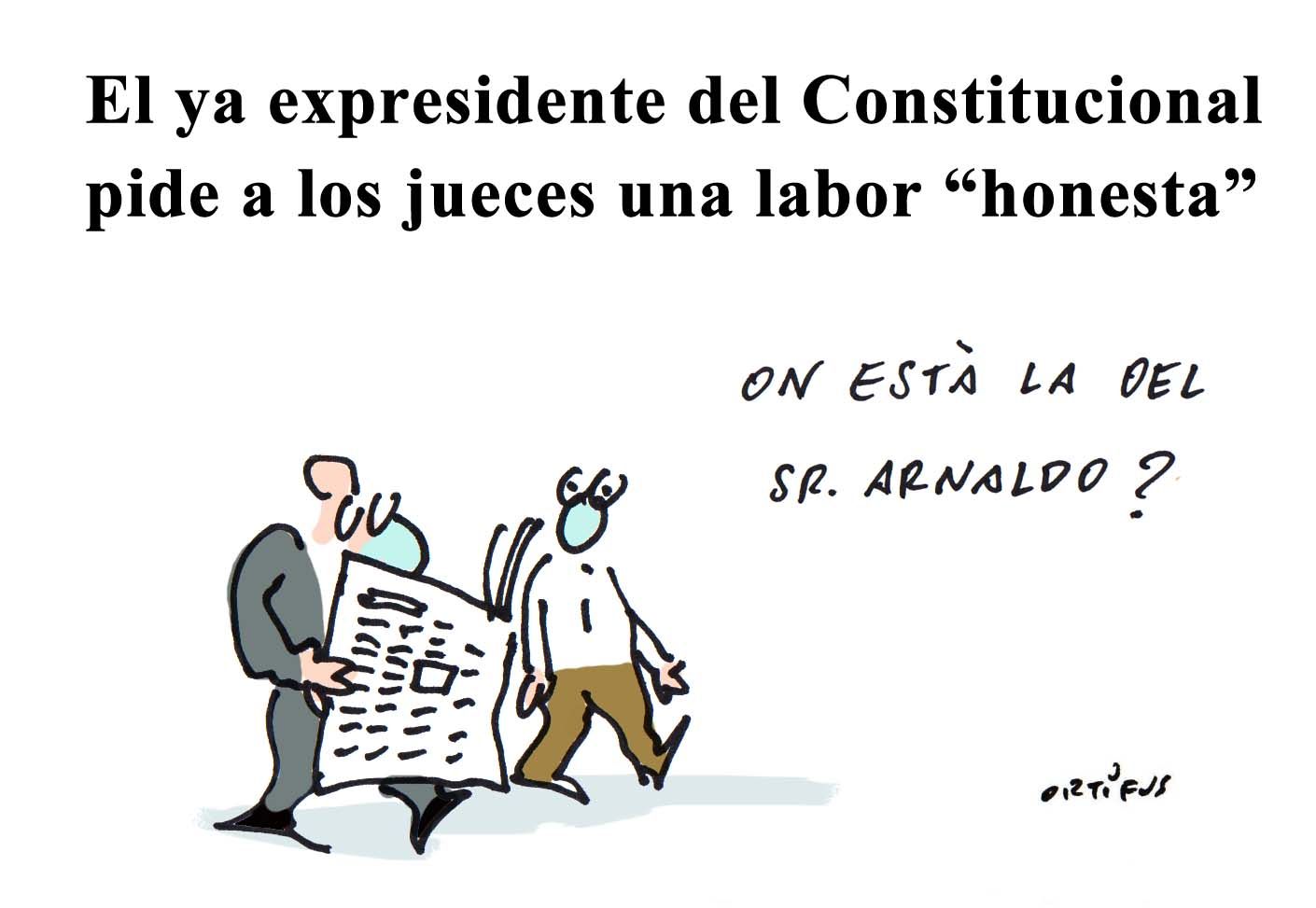 El ya presidente del Constitucional pide a los jueces una labor &quot;honesta&quot;