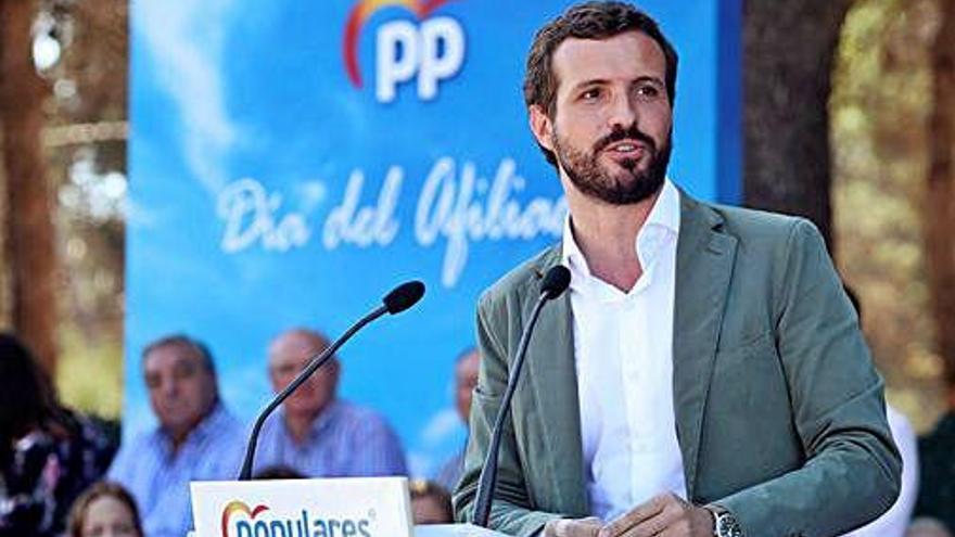 Casado va participar en un acte del PP a Saragossa.