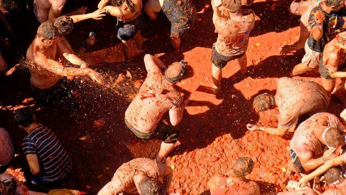 La Tomatina de Buñol.