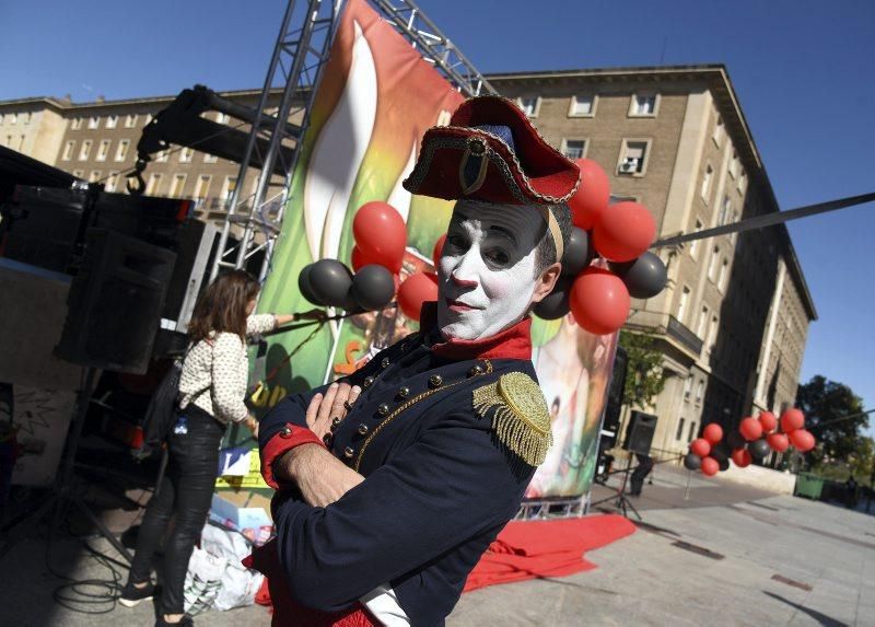 Circo italiano en la Plaza del Pilar