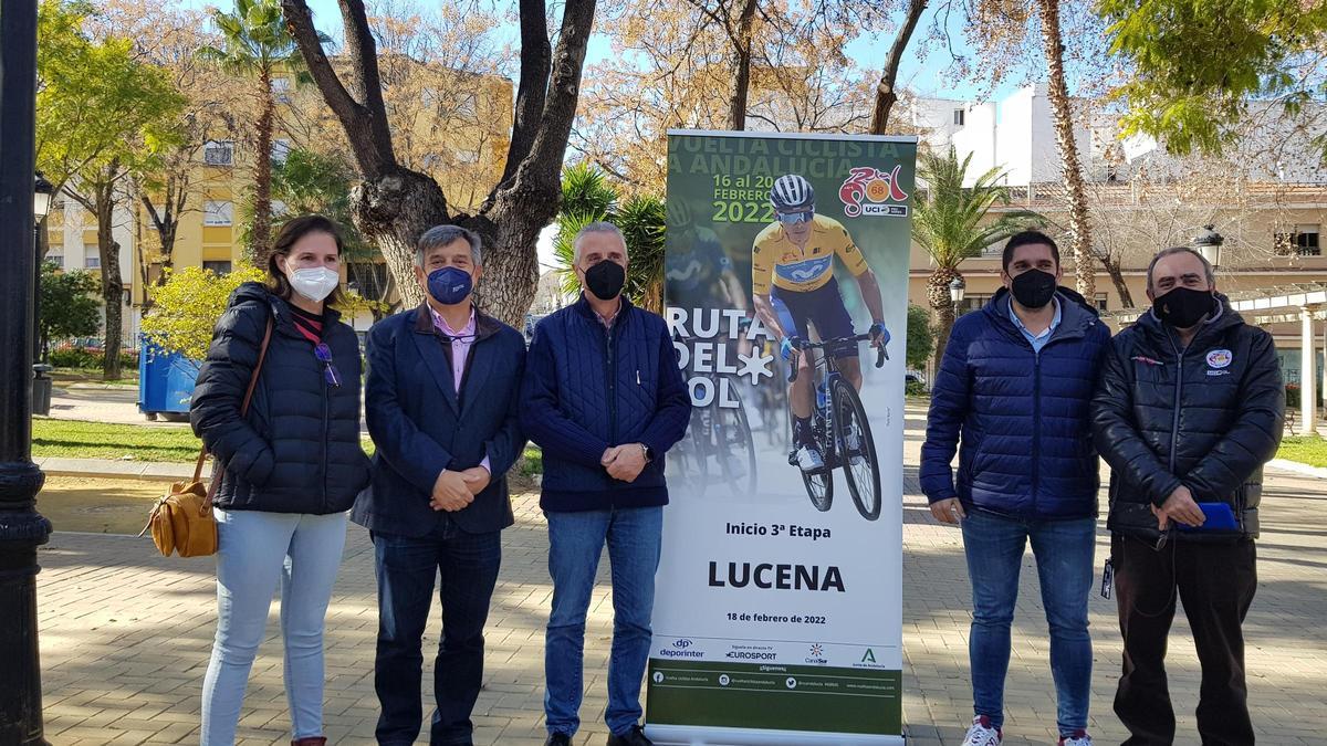 Presentación en Lucena de la tercera etapa de la Vuelta Ciclista a Andalucía.