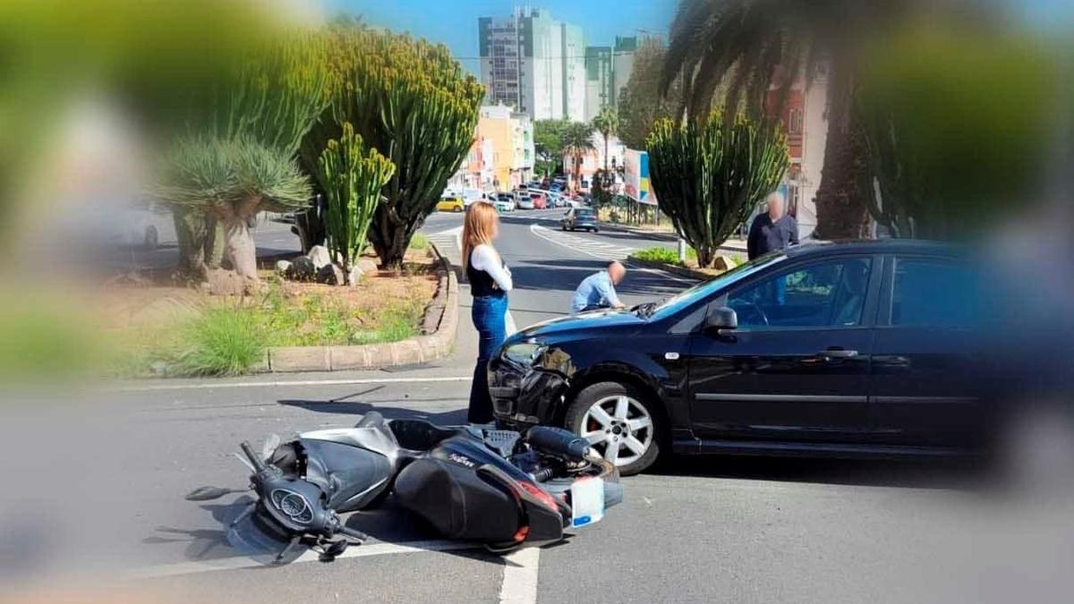 SUCESOS CANARIAS: Un motorista acaba herido en Las Palmas de Gran Canaria