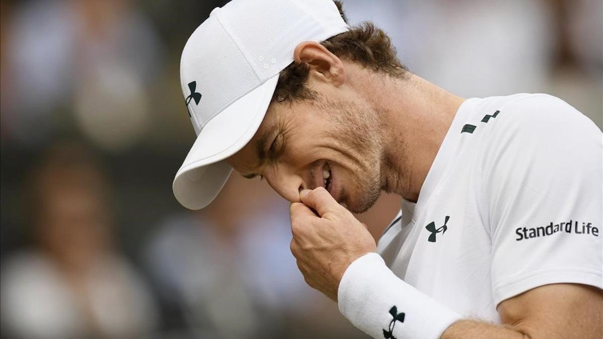 Murray se desespera durante el partido contra Querrey