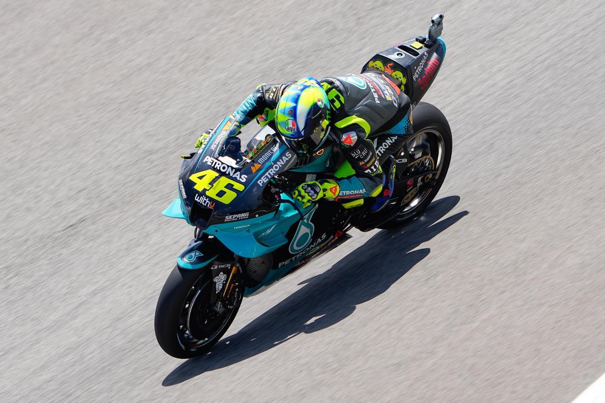 Valentino Rossi, rodando en el trazado andaluz de Jerez.