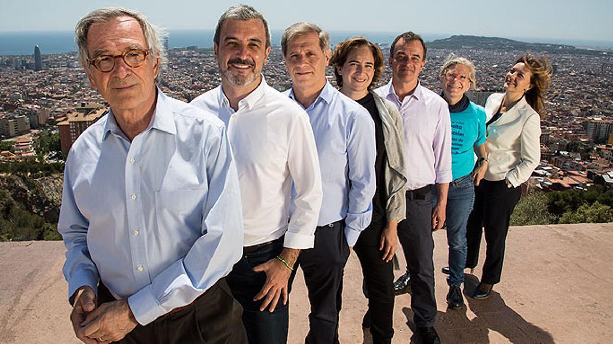 Foto electoral de los candidatos a las municipales en Barcelona