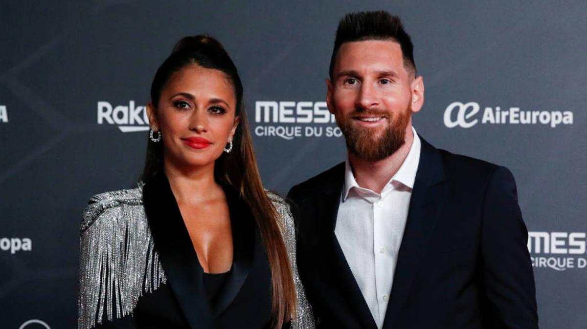 Antonella y Messi.