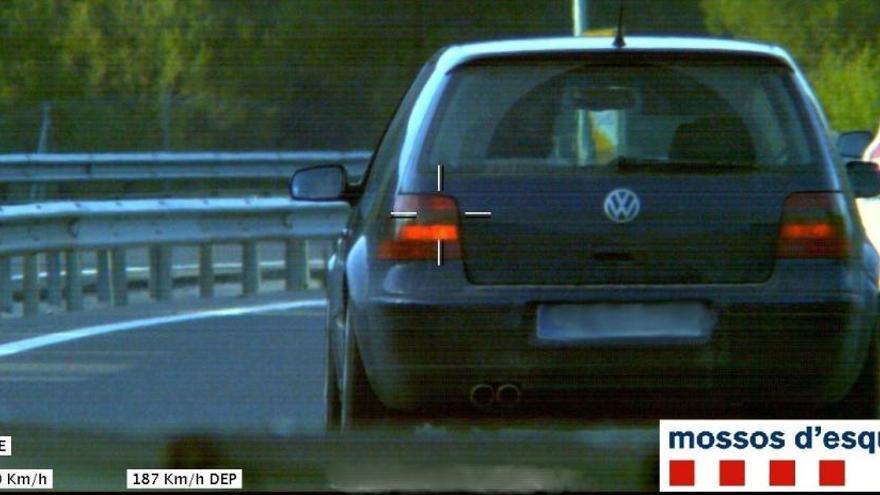 Enxampen un home que circulava drogat a 187 km/h