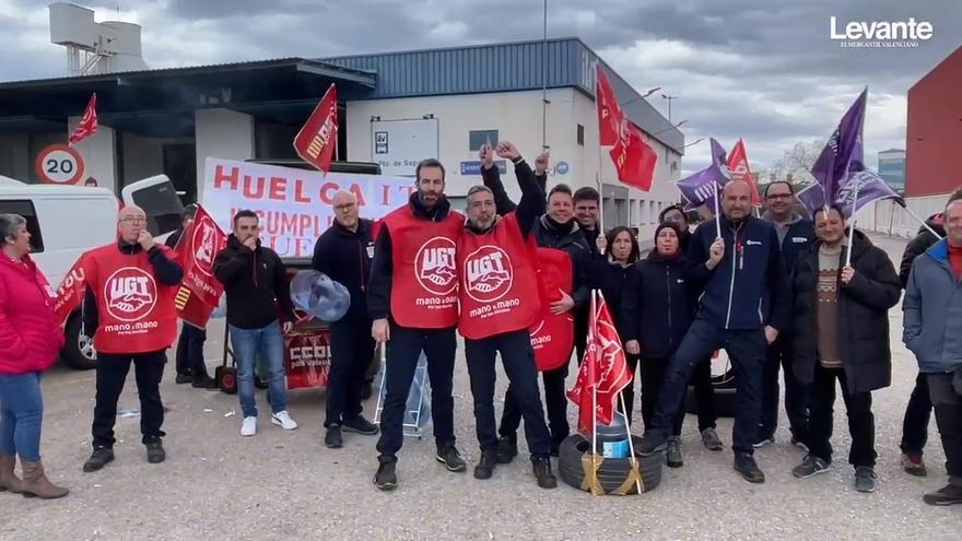Piquetes y reivindicaciones del personal de las ITV durante la jornada de huelga general