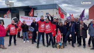 Piquetes y reivindicaciones del personal de las ITV durante la jornada de huelga general