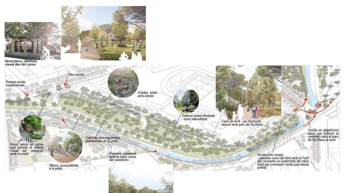 Plano del futuro bosque urbano de El Tirador.