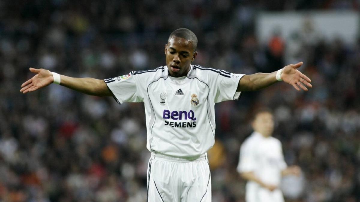 Robinho, en un partido con el Real Madrid