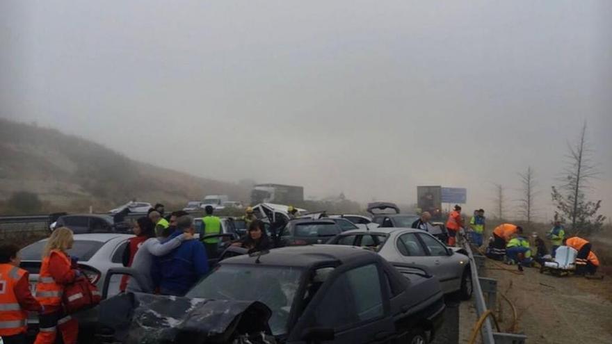 Seis de los heridos en la colisión de Galisteo siguen ingresados, uno en estado crítico