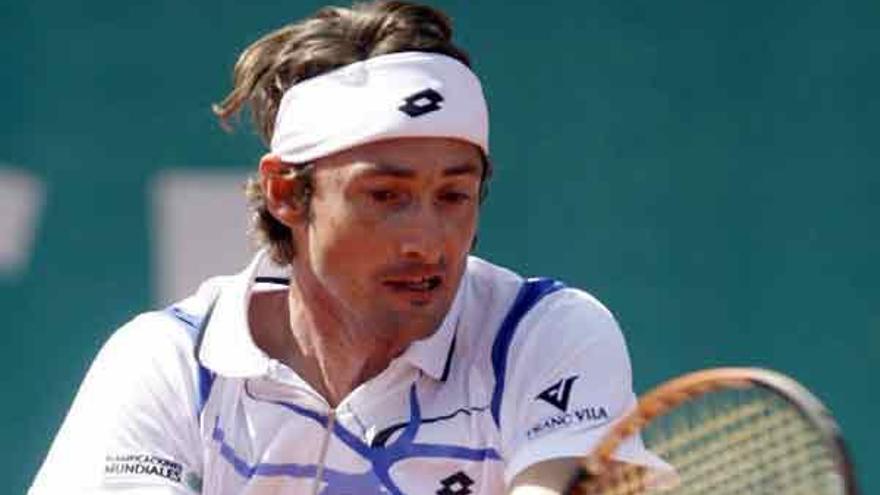 Ferrero disputando la final del torneo ATP de Casablanca