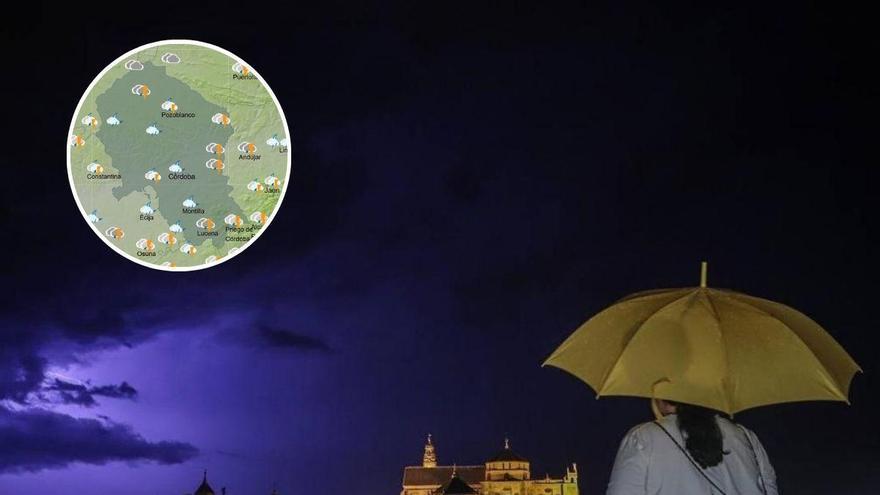 El temporal pone a Córdoba en alerta: la Aemet avisa de fuertes tormentas y lluvias para acabar la semana