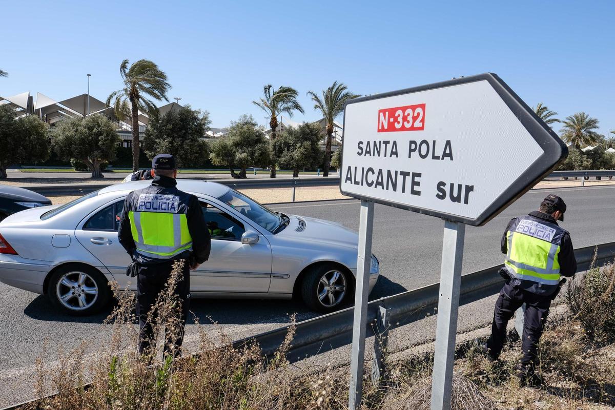 Policia Nacional, en un dispositivo de seguridad.