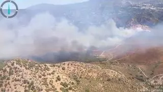 Confinan Benahavís por un complicado incendio forestal: 15 medios aéreos y 60 bomberos luchan contra las llamas