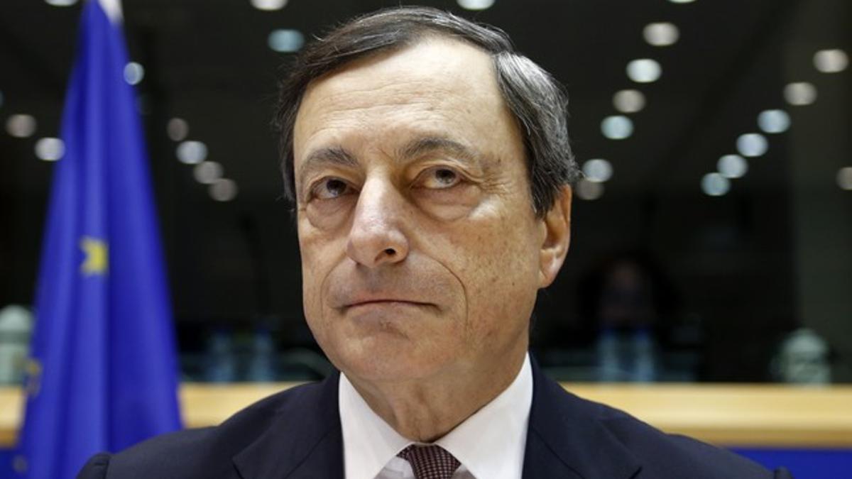 El presidente del BCE, Mario Draghi, este martes, en Bruselas.