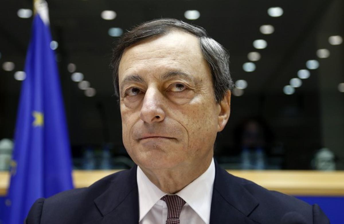 El president del BCE, Mario Draghi, aquest dimarts, a Brussel·les.