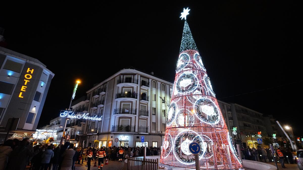 Alumbrado navideño en las calles de Pozoblanco.