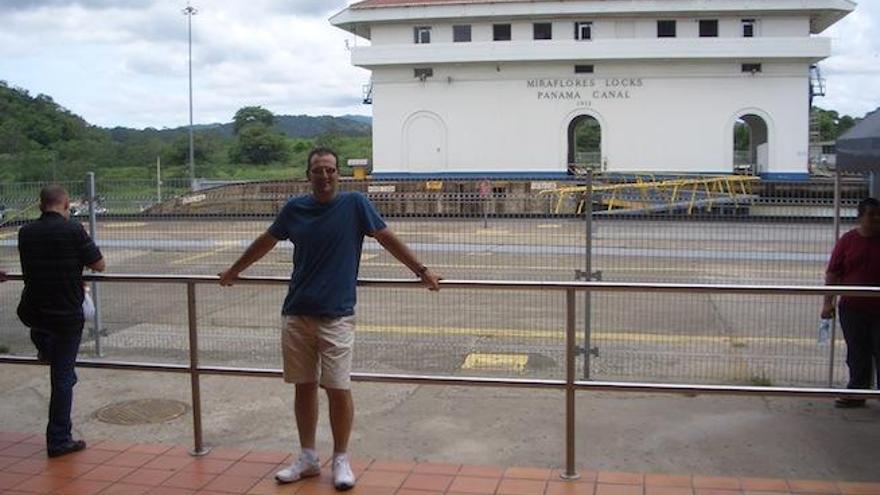 Durante una visita al Canal de Panamá.