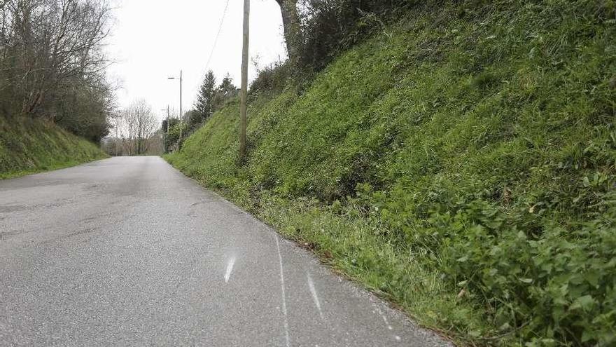 La carretera en la que tuvo lugar el accidente de moto mortal.