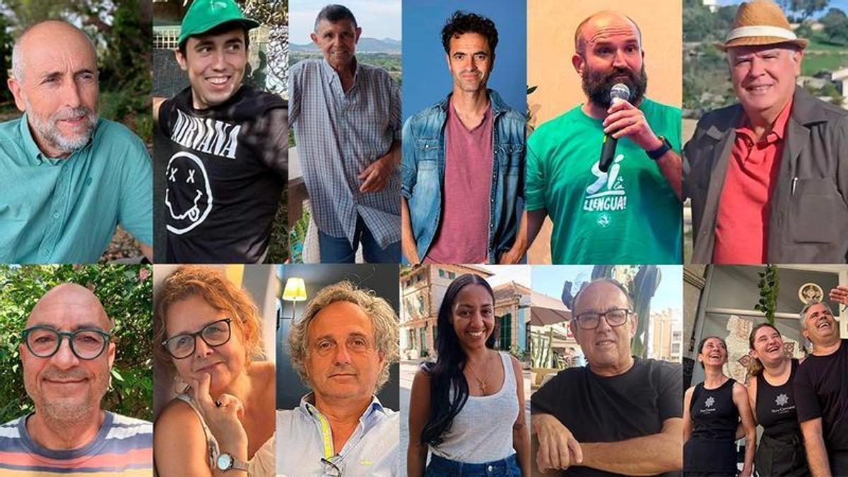 De izquierda a derecha (arriba): Xavier Moratinos (Foto: DM), Toni Horrach (Foto: Joan Pons), Miquel Perelló (Foto: Tonina Crespí), José Juan Umbert (Foto: DM), Macià Ferrer (Foto: DM) y Felip Munar (Foto: DM). De izquierda a derecha (abajo): Suso Reixac (Foto: Biel Capó), Maria Nicolau (Foto: M.A.Rigo), Miquel Gual (Foto: Joan Mora), Taty Ferrer (Foto: Joan Mora), Pep Prieto (Foto: Biel Capó) y la familia Veny (Foto: Sebastià Sansó).