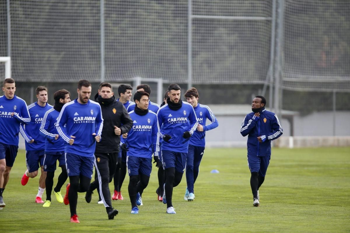 Entrenamiento del Real Zaragoza de hoy 24 de enero