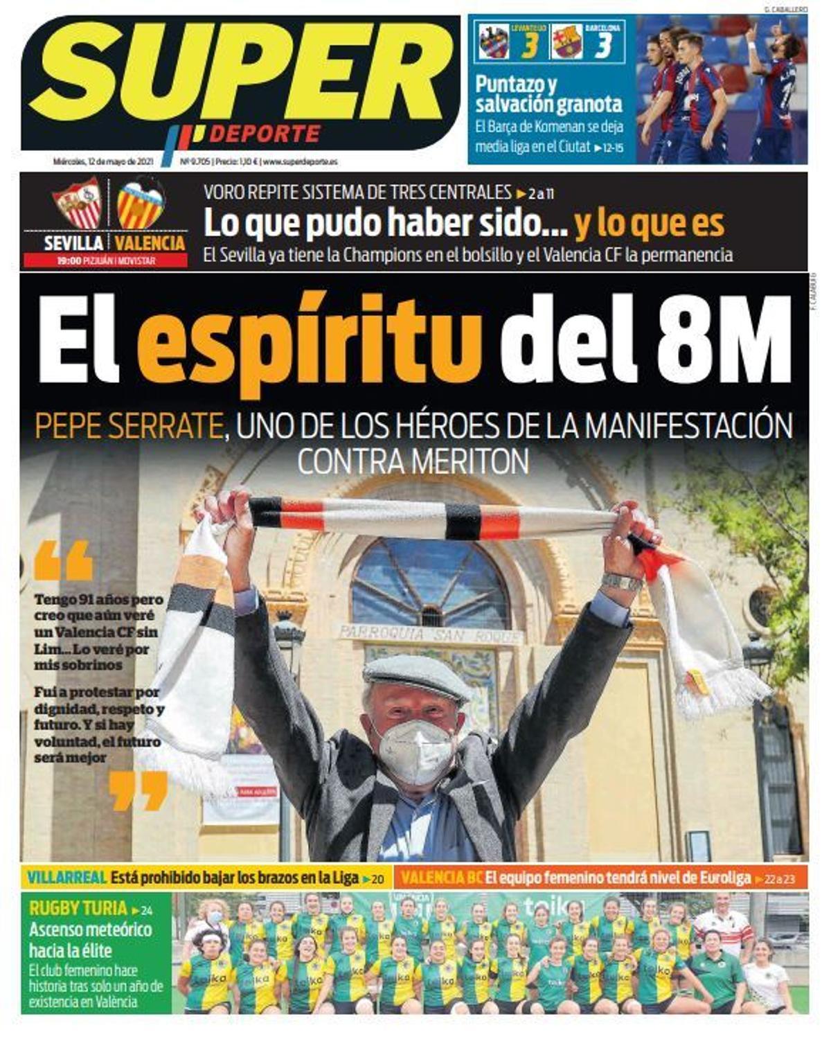 Esta es la portada de SUPER de este miércoles, 12 de mayo