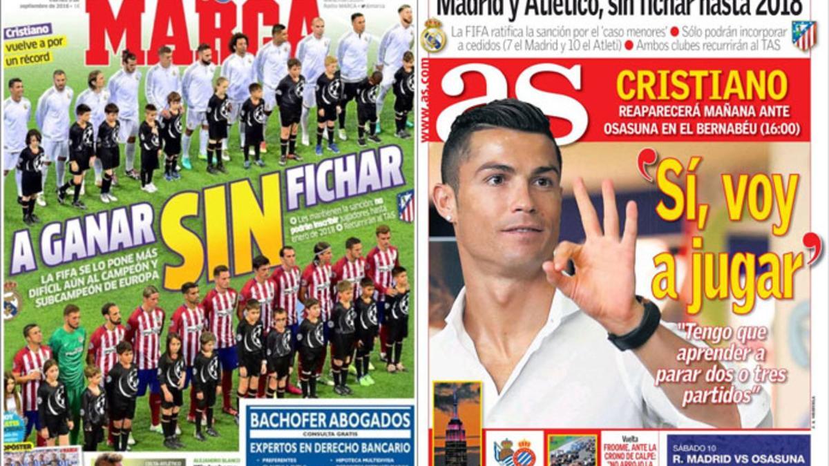 La prensa de Madrid no es critica con el Real Madrid por la sanción de la FIFA