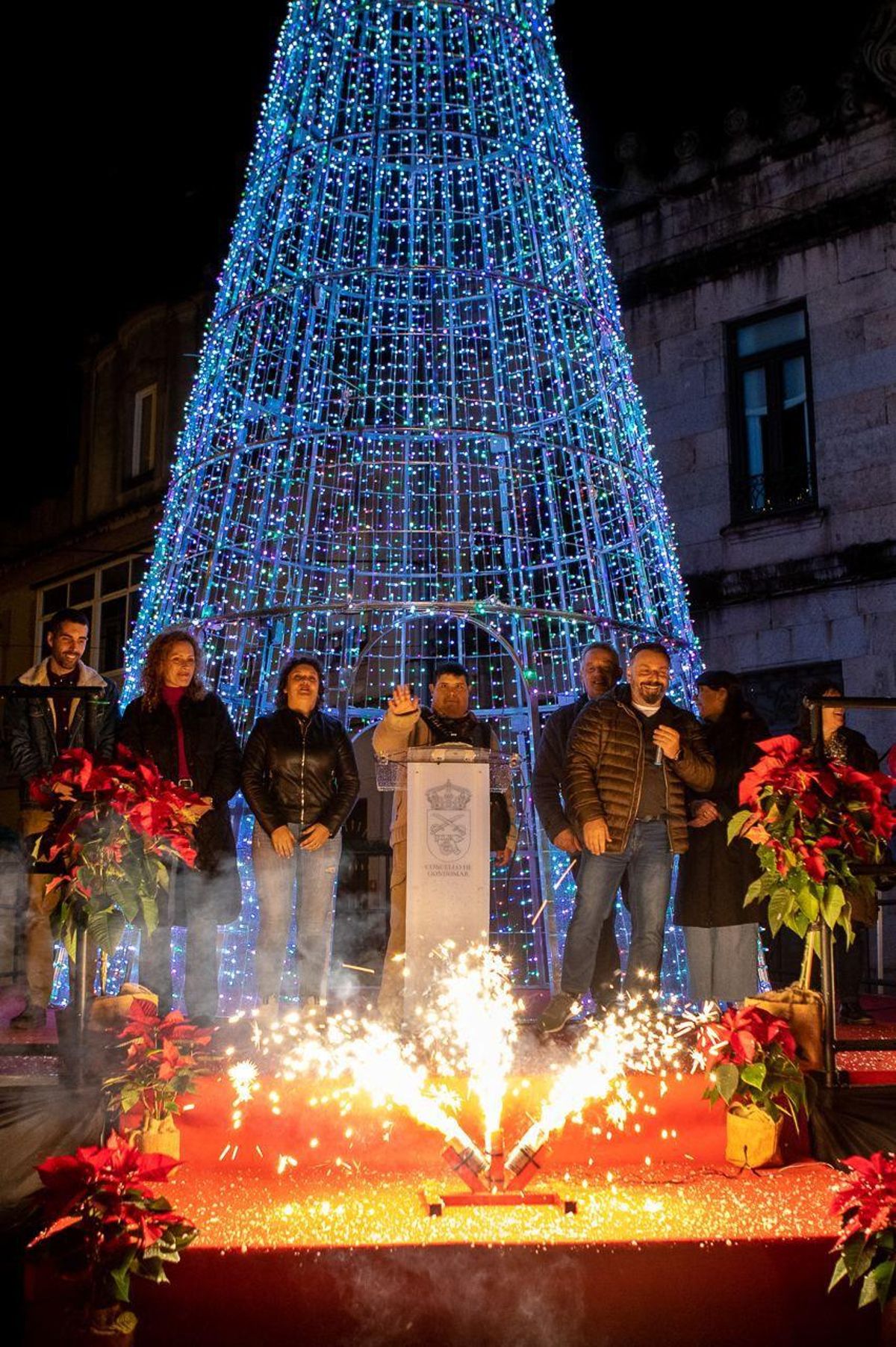 Encendido del árbol de Navidad de Gondomar.