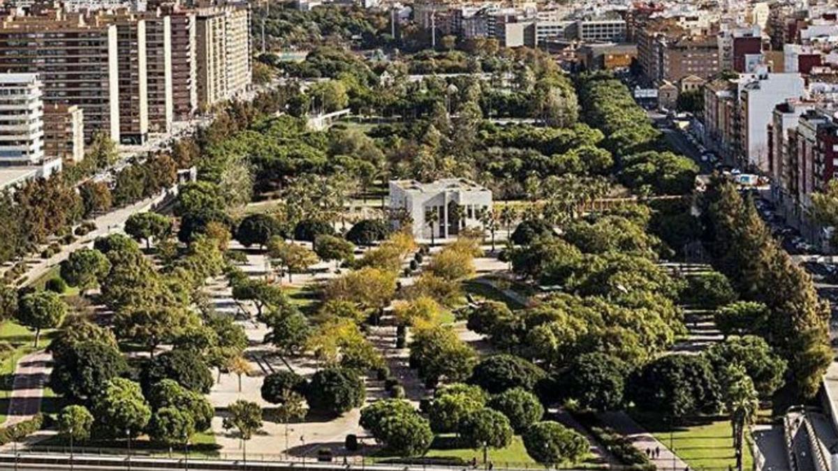 El jardín del Turia y el futuro
 corredor verde sur.