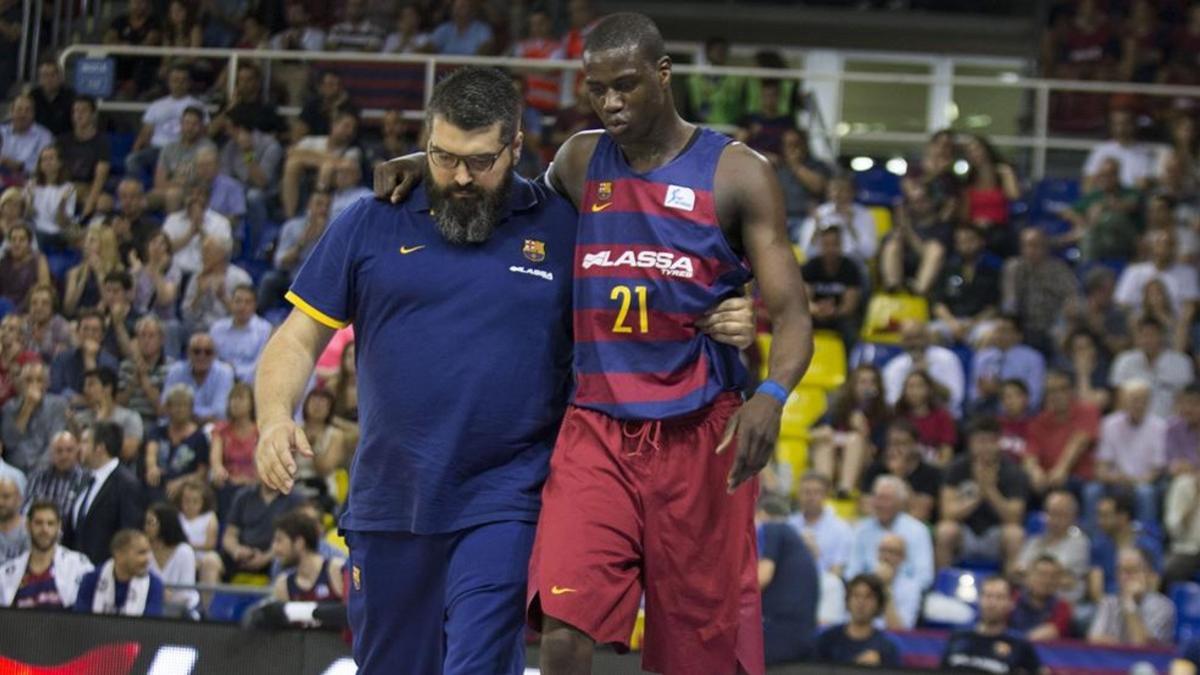 Diagne cayó lesionado en el segundo partido de estos play-off jugado en el Palau