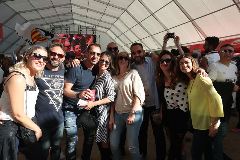 Fan zone del Valencia CF en el viejo cauce del río