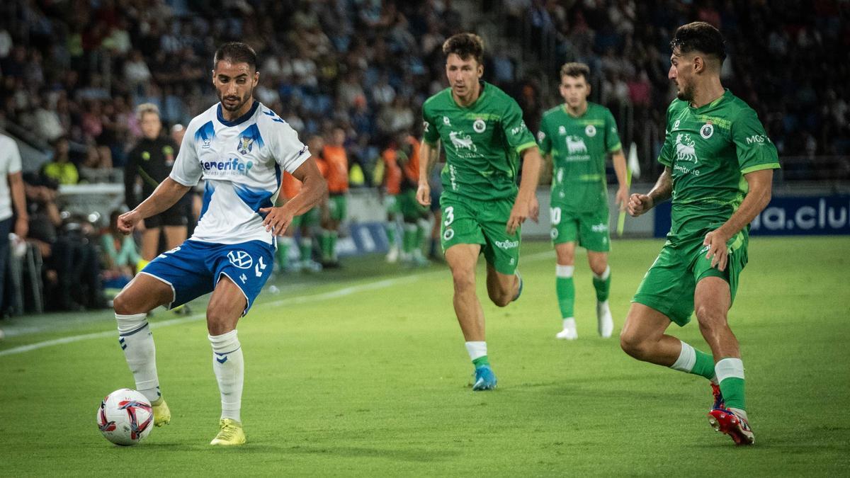 Mellot, en el Tenerife-Racing de la primera vuelta.