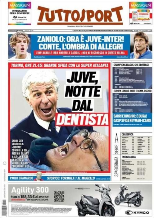 Portada TUTTOSPORT sábado 11 julio 2020