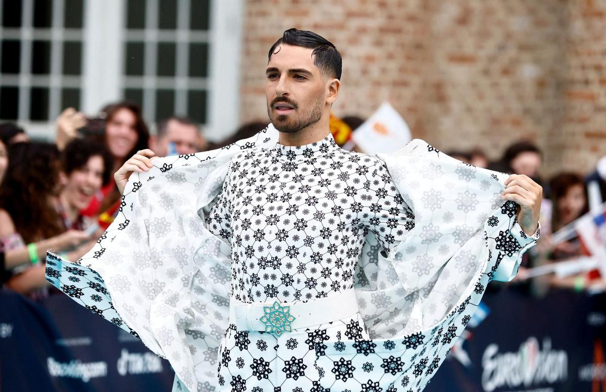 Michael Ben David, en la Alfombra Turquesa de Eurovisión 2022.