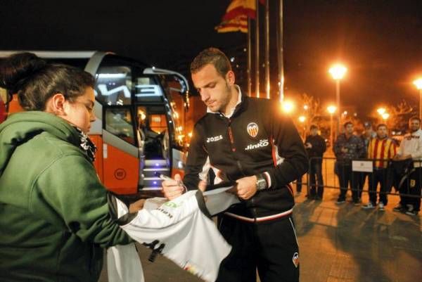 Fotogalería: Así fue la llegada del Valencia a Zaragoza