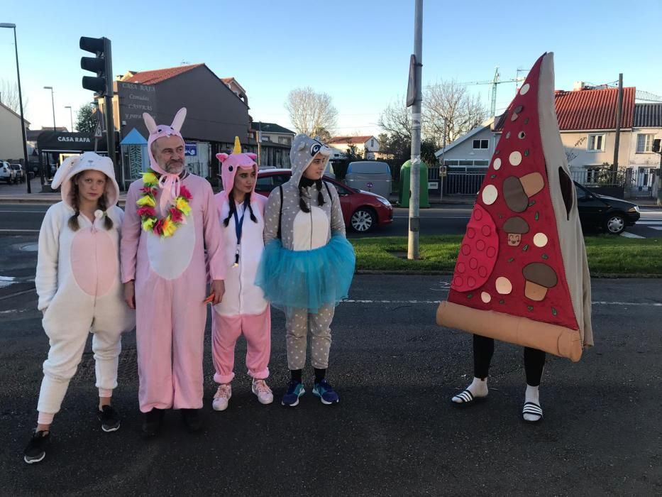 Participantes en la primera San Silvestre de Santa Cruz.